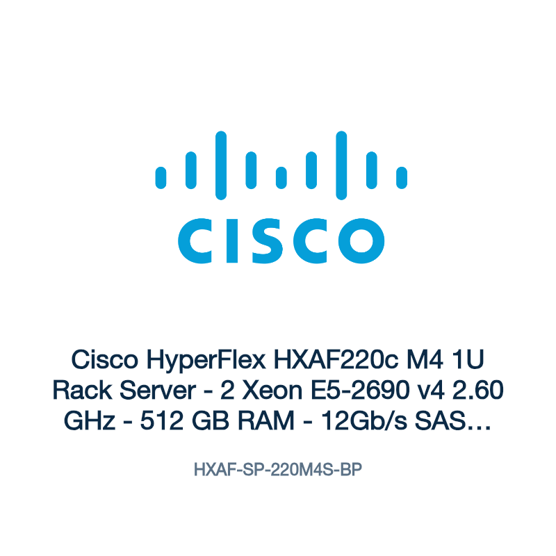 HXAF-SP-220M4S-BP: Cisco HyperFlex HXAF220c M4 1U Rack Server