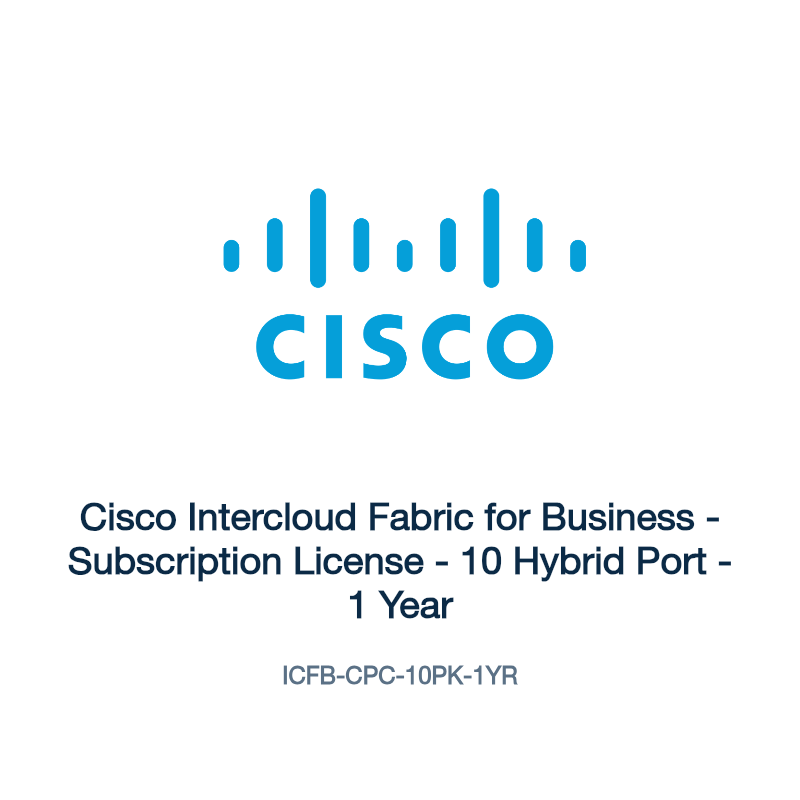 ICFB-CPC-10PK-1YR: Cisco Intercloud Fabric for Business
