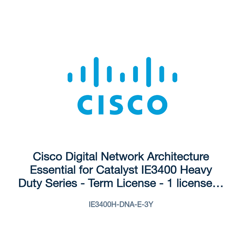 IE3400H-DNA-E-3Y: Cisco Digital Network Architecture Essential for Catalyst IE3400