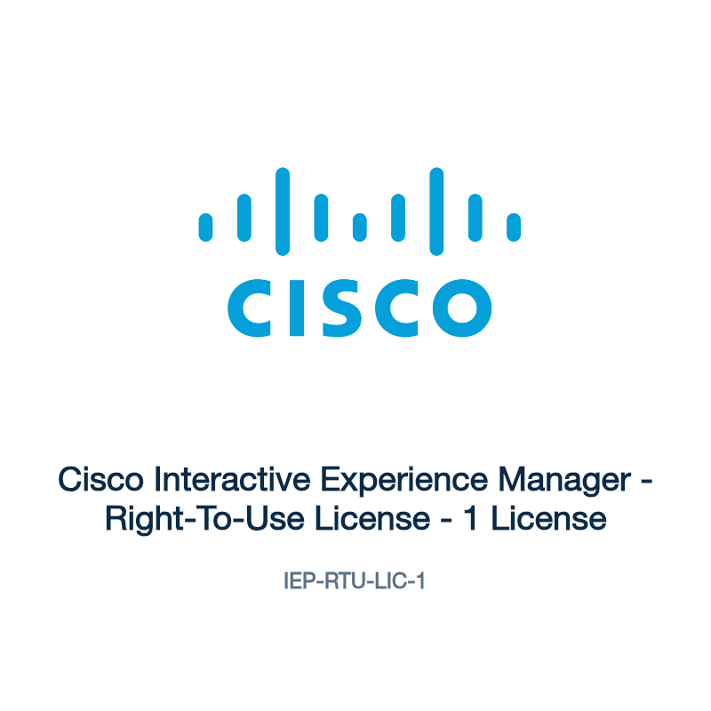 IEP-RTU-LIC-1: Cisco Interactive Experience Manager