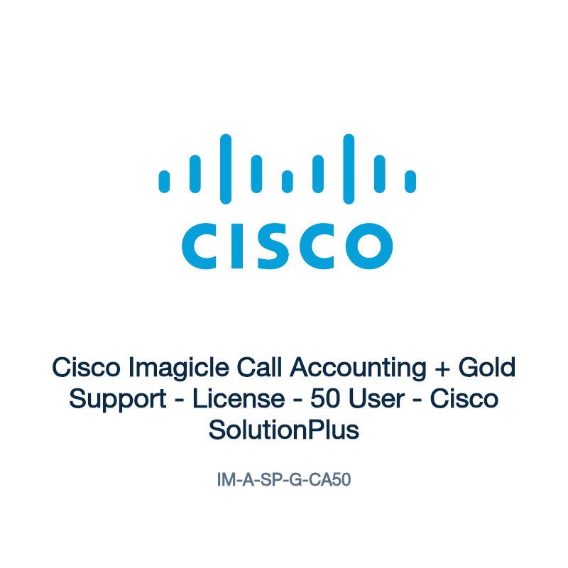 IM-A-SP-G-CA50: Cisco Imagicle Call Accounting + Gold Support