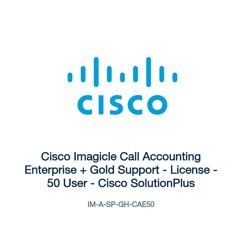 IM-A-SP-GH-CAE50: Cisco Imagicle Call Accounting Enterprise + Gold Support