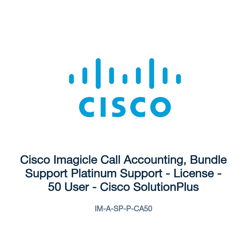 IM-A-SP-P-CA50: Cisco Imagicle Call Accounting, Bundle Support Platinum Support