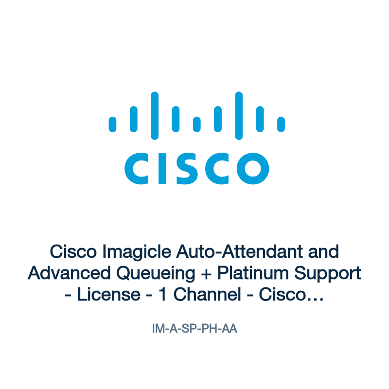 IM-A-SP-PH-AA: Cisco Imagicle Auto-Attendant and Advanced Queueing + Platinum Support