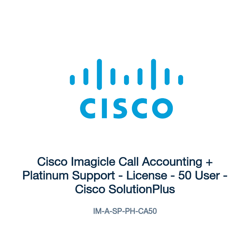 IM-A-SP-PH-CA50: Cisco Imagicle Call Accounting + Platinum Support