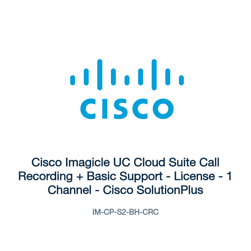 IM-CP-S2-BH-CRC: Cisco Imagicle UC Cloud Suite Call Recording + Basic Support