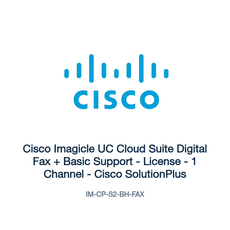 IM-CP-S2-BH-FAX: Cisco Imagicle UC Cloud Suite Digital Fax + Basic Support