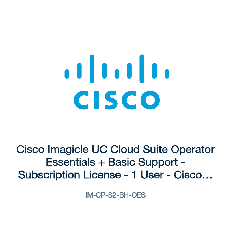 IM-CP-S2-BH-OES: Cisco Imagicle UC Cloud Suite Operator Essentials + Basic Support