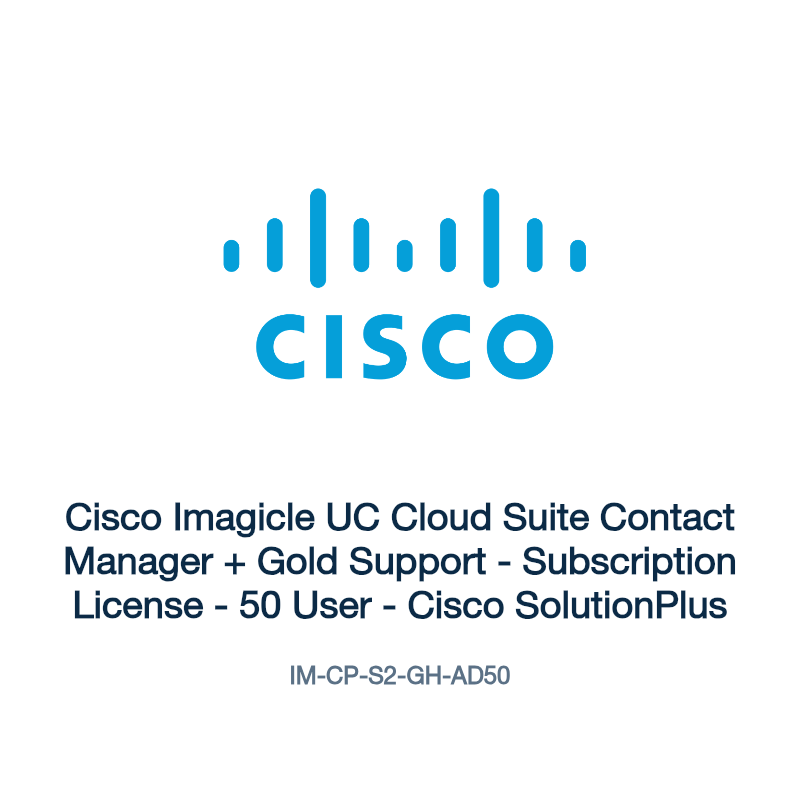 IM-CP-S2-GH-AD50: Cisco Imagicle UC Cloud Suite Contact Manager + Gold Support