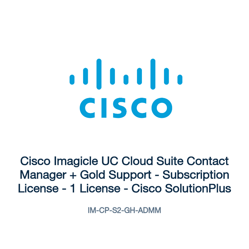 IM-CP-S2-GH-ADMM: Cisco Imagicle UC Cloud Suite Contact Manager + Gold Support