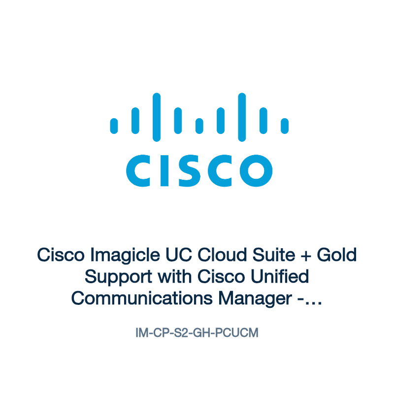 IM-CP-S2-GH-PCUCM: Cisco Imagicle UC Cloud Suite + Gold Support with Cisco Unified