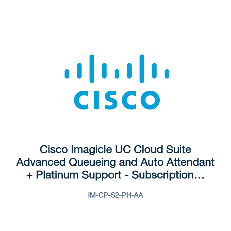 IM-CP-S2-PH-AA: Cisco Imagicle UC Cloud Suite Advanced Queueing and Auto Attendant +