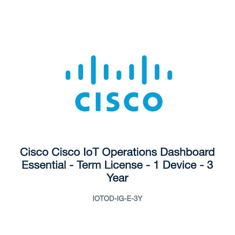 IOTOD-IG-E-3Y: Cisco Cisco IoT Operations Dashboard Essential