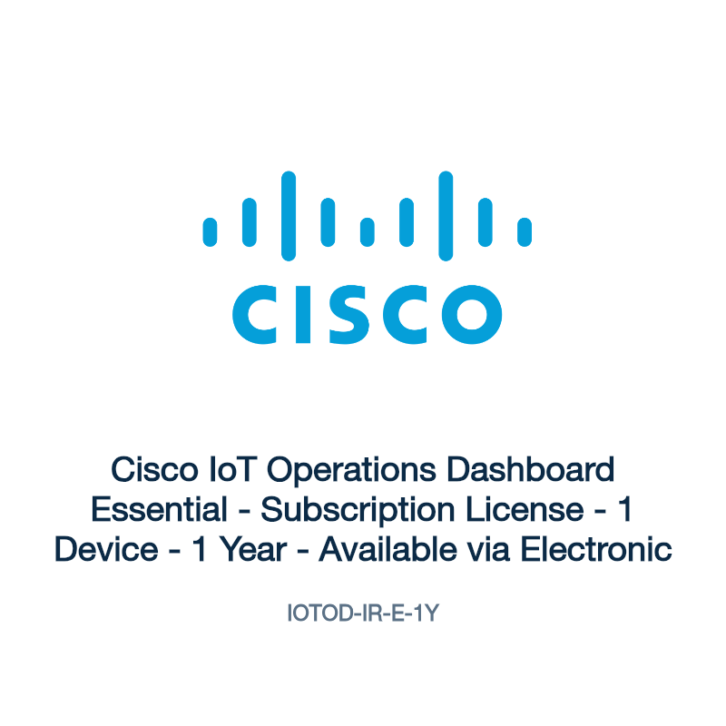 IOTOD-IR-E-1Y: Cisco IoT Operations Dashboard Essential