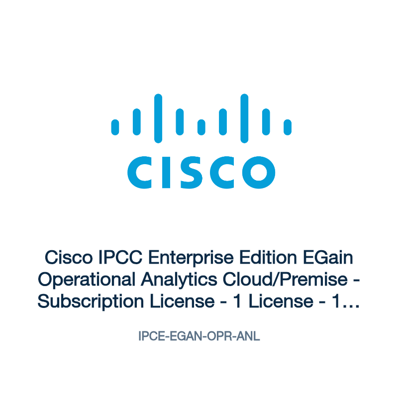 IPCE-EGAN-OPR-ANL: Cisco IPCC Enterprise Edition EGain Operational Analytics