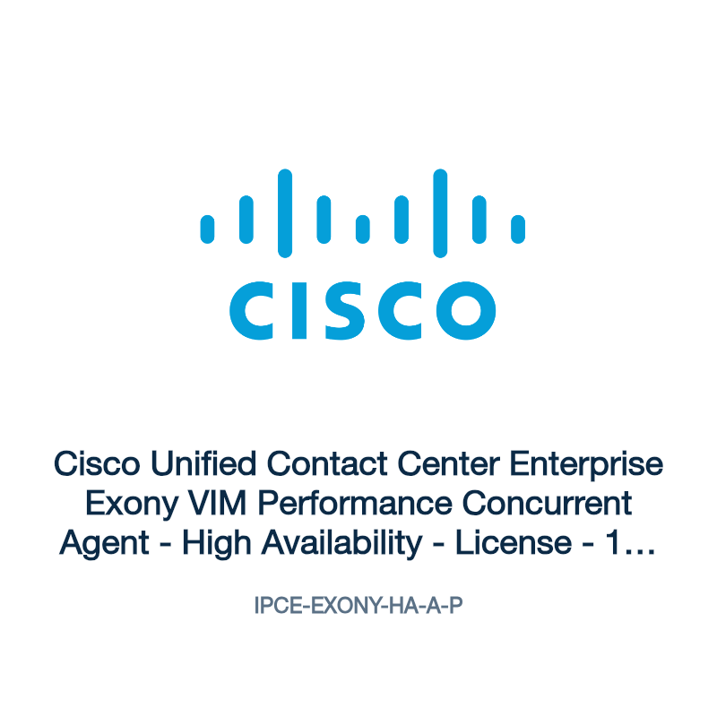IPCE-EXONY-HA-A-P: Cisco Unified Contact Center Enterprise Exony VIM Performance