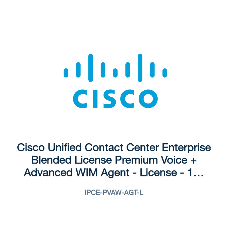 IPCE-PVAW-AGT-L: Cisco Unified Contact Center Enterprise Blended License Premium Voice