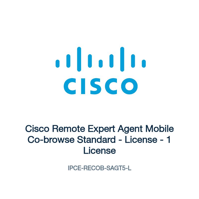 IPCE-RECOB-SAGT5-L: Cisco Remote Expert Agent Mobile Co-browse Standard