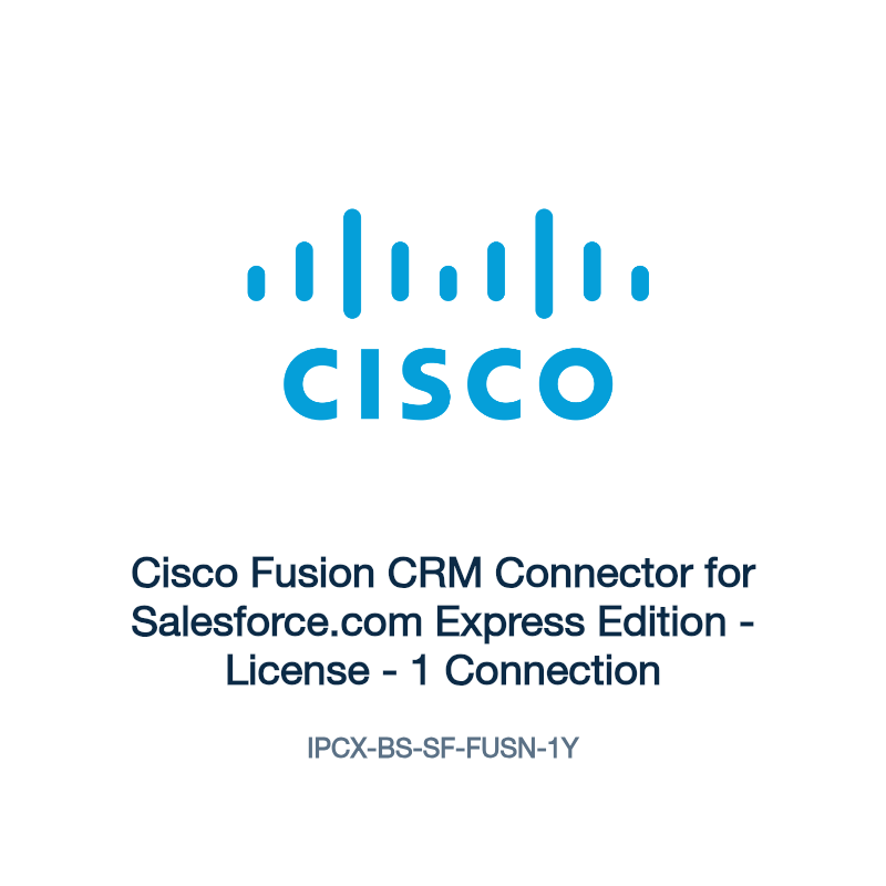 IPCX-BS-SF-FUSN-1Y: Cisco Fusion CRM Connector for Salesforce.com Express Edition