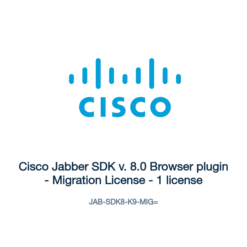 JAB-SDK8-K9-MIG=: Cisco Jabber SDK v. 8.0 Browser plugin
