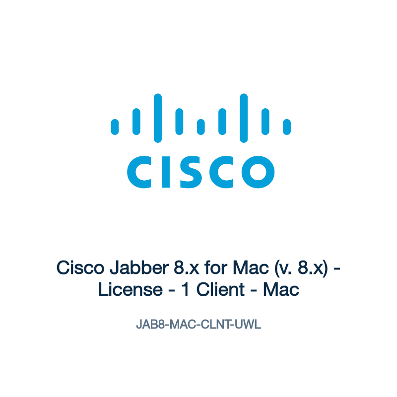 JAB8-MAC-CLNT-UWL: Cisco Jabber 8.x for Mac (v. 8.x)