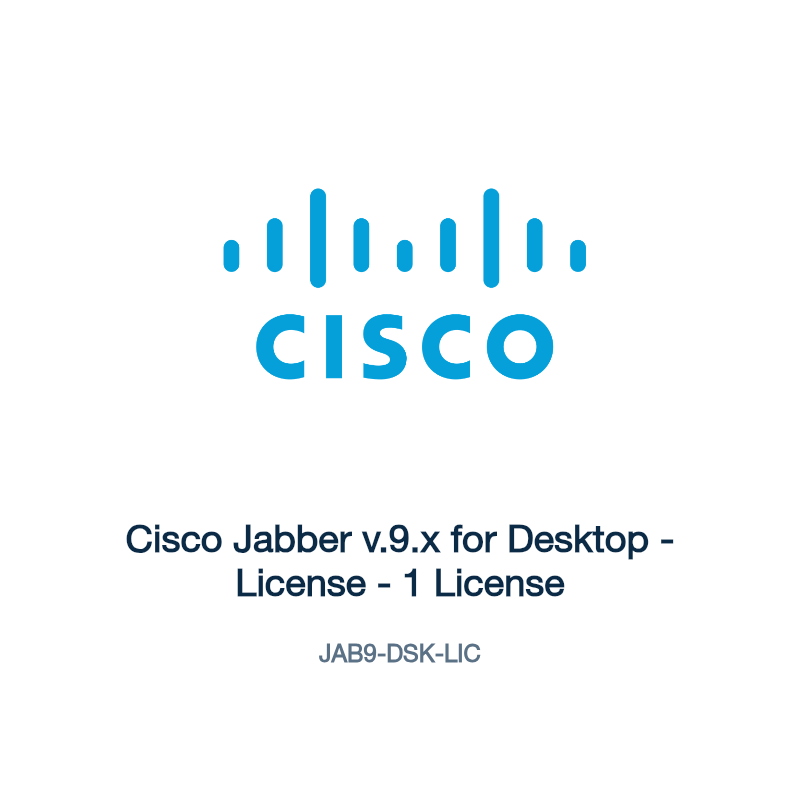 JAB9-DSK-LIC: Cisco Jabber v.9.x for Desktop