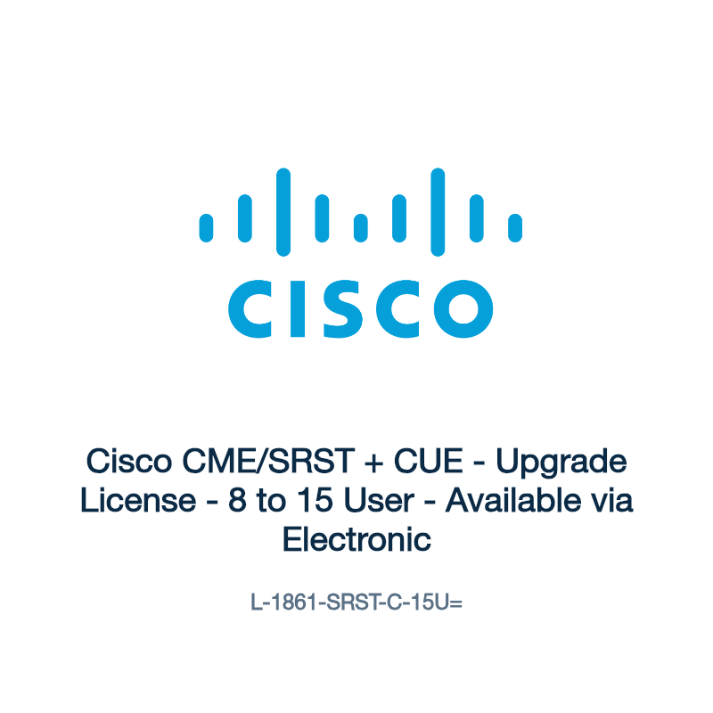 L-1861-SRST-C-15U=: Cisco CME/SRST + CUE