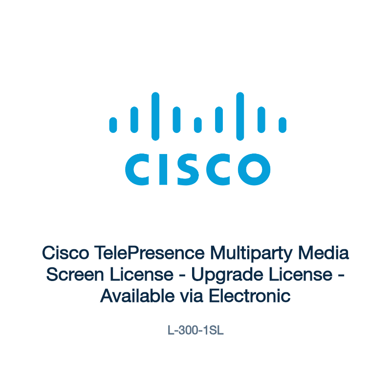 L-300-1SL: Cisco TelePresence Multiparty Media Screen License