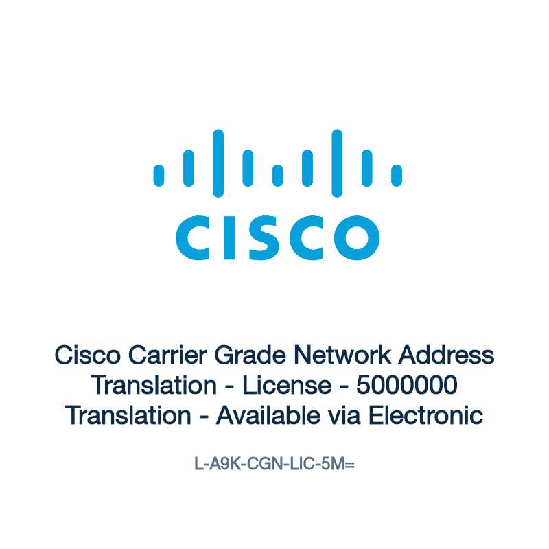 L-A9K-CGN-LIC-5M=: Cisco Carrier Grade Network Address Translation