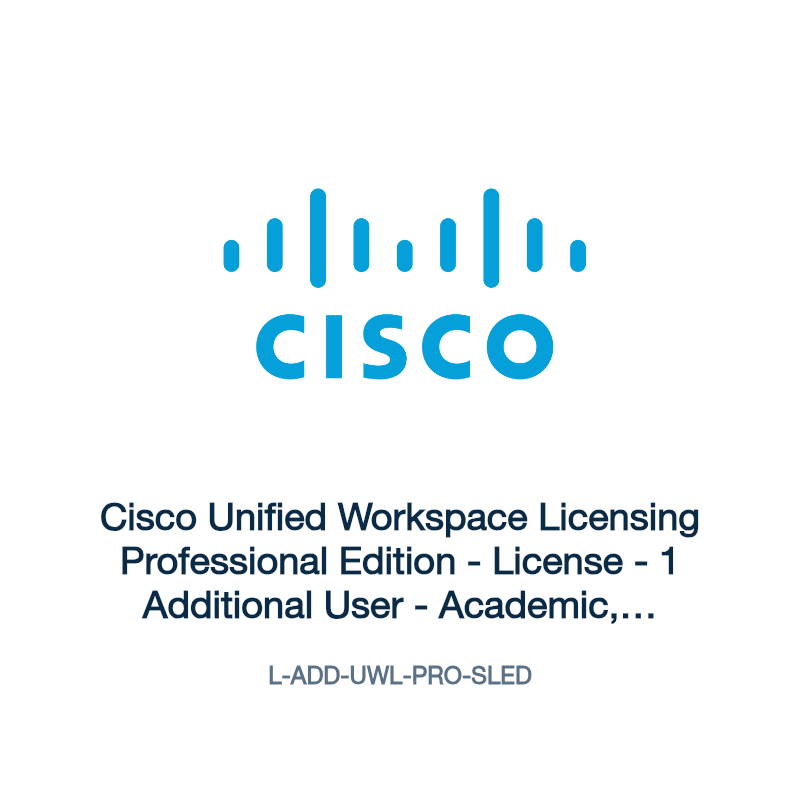 L-ADD-UWL-PRO-SLED: Cisco Unified Workspace Licensing Professional Edition