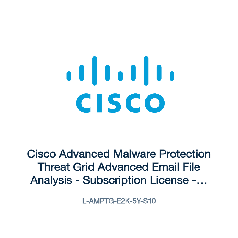 L-AMPTG-E2K-5Y-S10: Cisco Advanced Malware Protection Threat Grid Advanced Email File