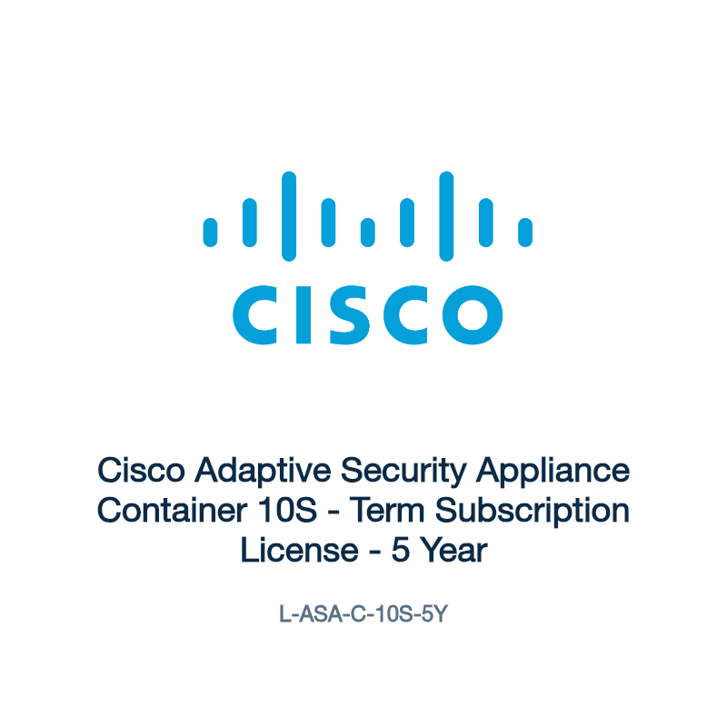 L-ASA-C-10S-5Y: Cisco Adaptive Security Appliance Container 10S
