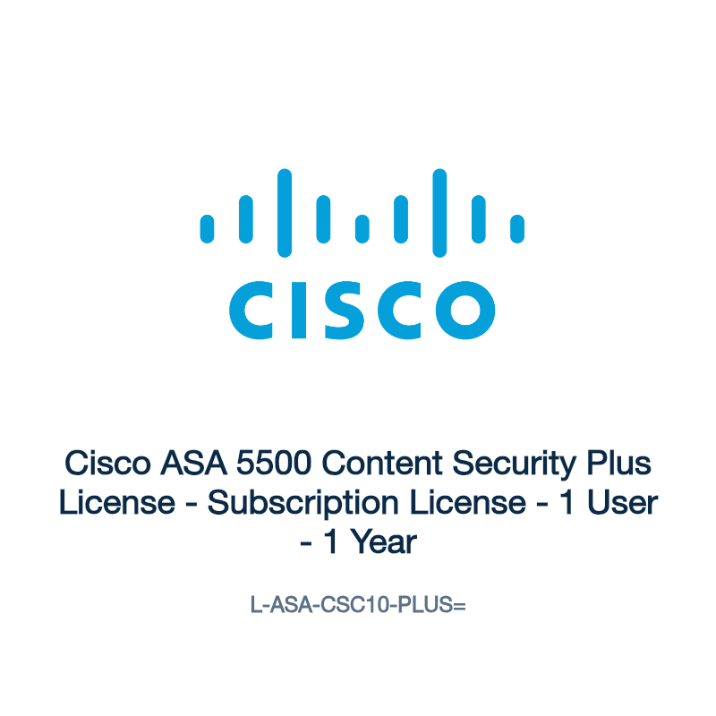 L-ASA-CSC10-PLUS=: Cisco ASA 5500 Content Security Plus License