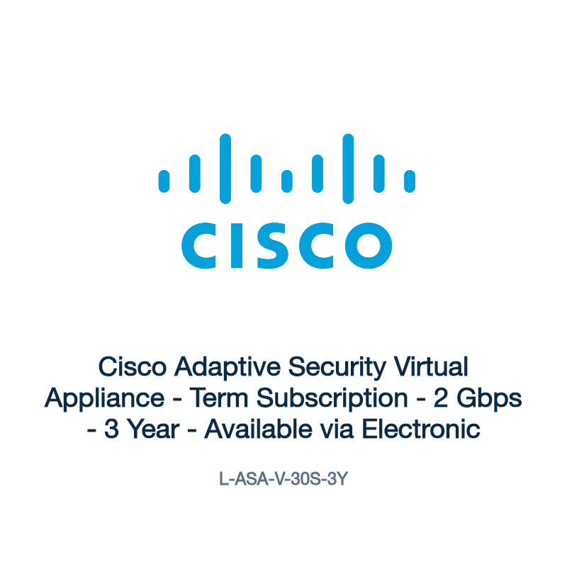 L-ASA-V-30S-3Y: Cisco Adaptive Security Virtual Appliance