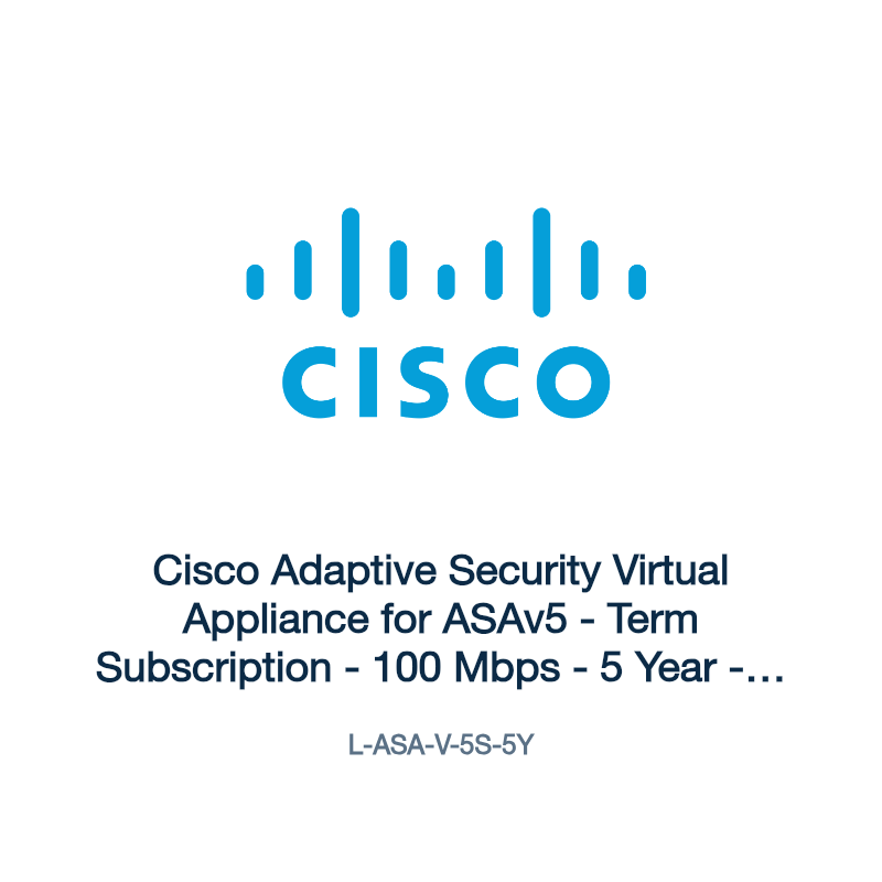 L-ASA-V-5S-5Y: Cisco Adaptive Security Virtual Appliance for ASAv5