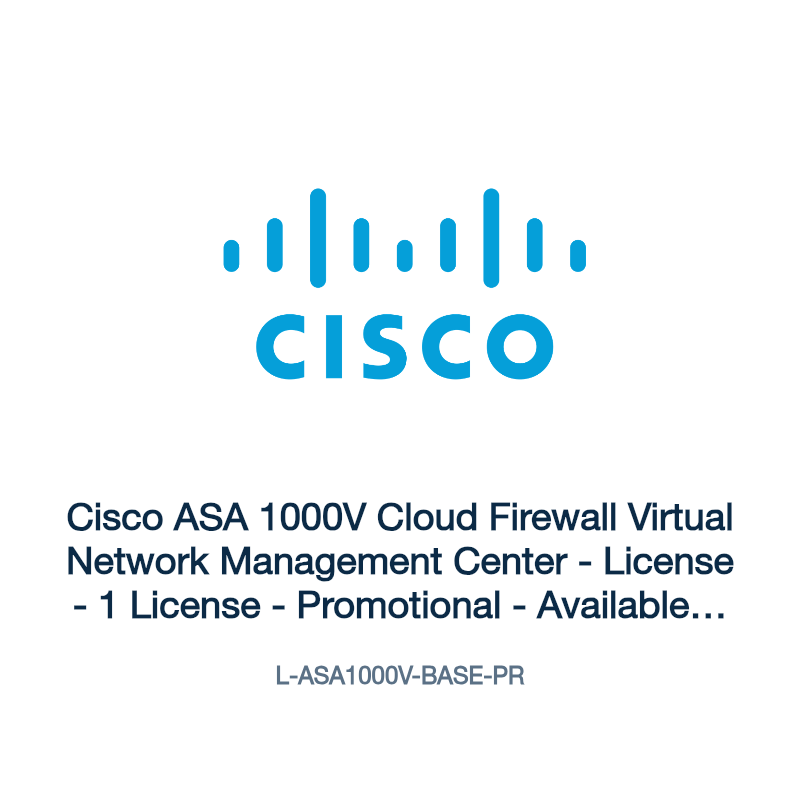 L-ASA1000V-BASE-PR: Cisco ASA 1000V Cloud Firewall Virtual Network Management Center