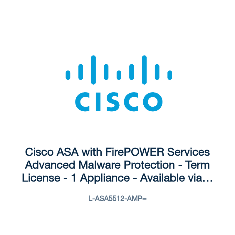 L-ASA5512-AMP=: Cisco ASA with FirePOWER Services Advanced Malware Protection
