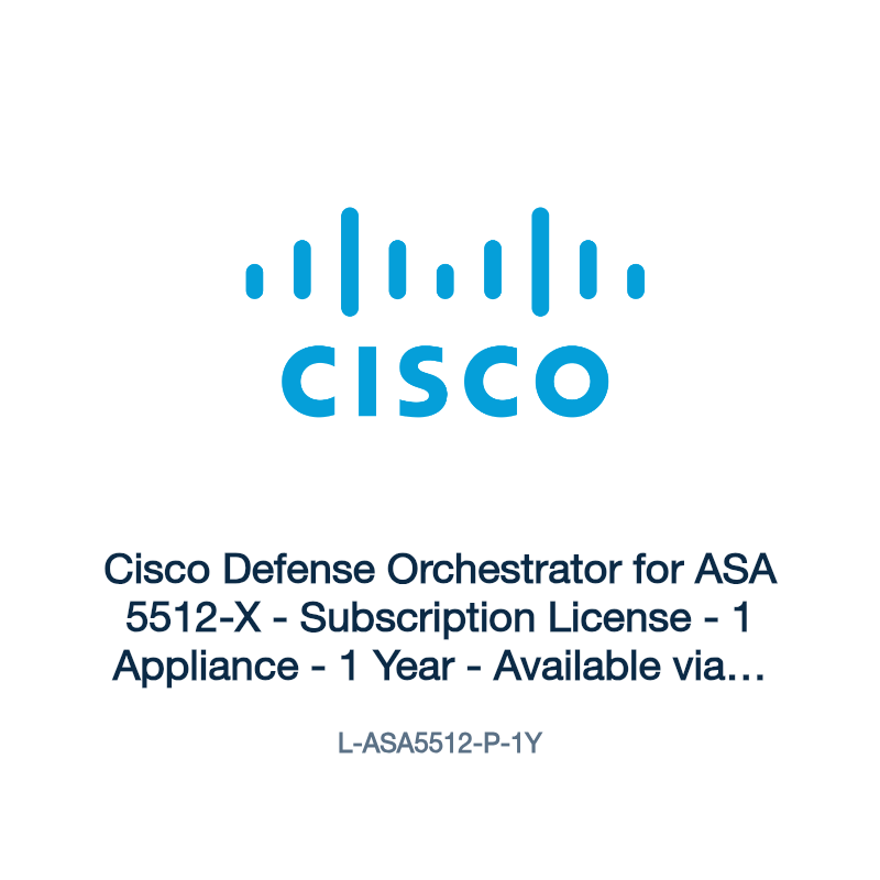 L-ASA5512-P-1Y: Cisco Defense Orchestrator for ASA 5512-X