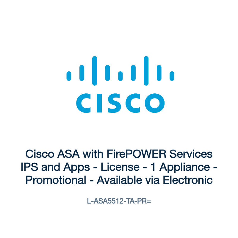 L-ASA5512-TA-PR=: Cisco ASA with FirePOWER Services IPS and Apps