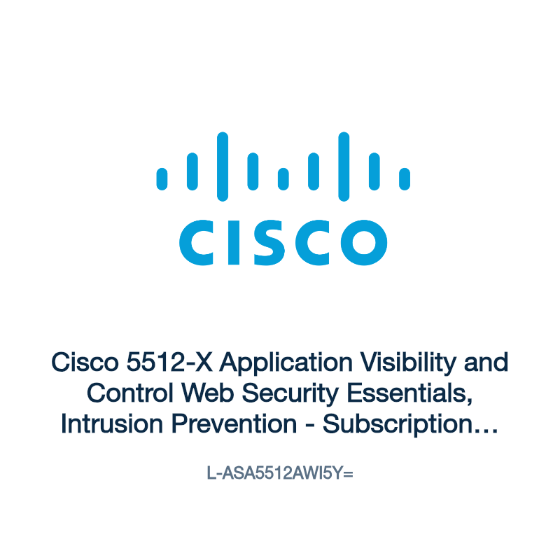 L-ASA5512AWI5Y=: Cisco 5512-X Application Visibility and Control Web Security