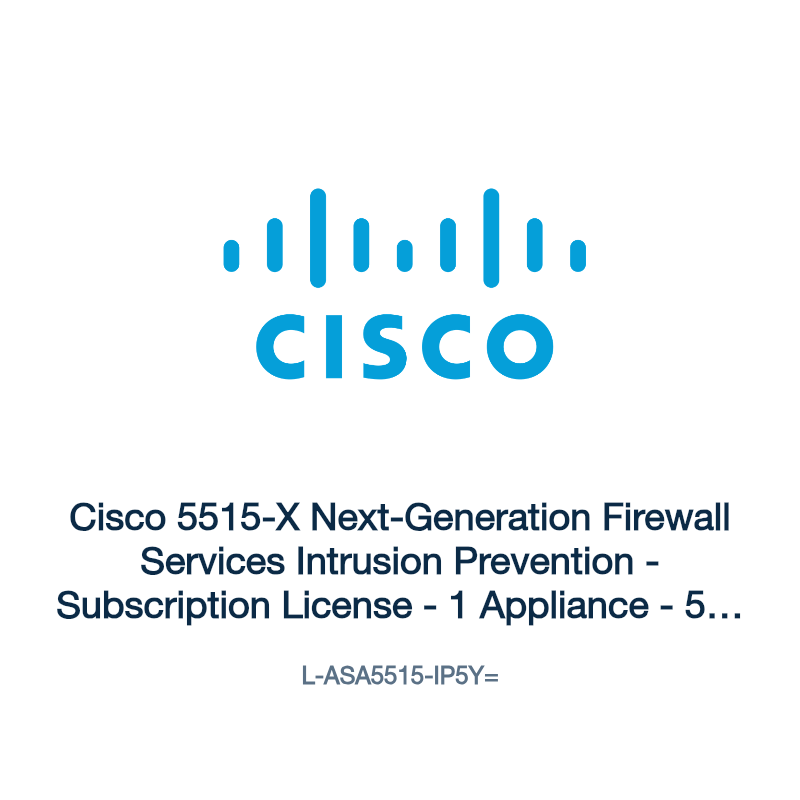 L-ASA5515-IP5Y=: Cisco 5515-X Next-Generation Firewall Services Intrusion Prevention