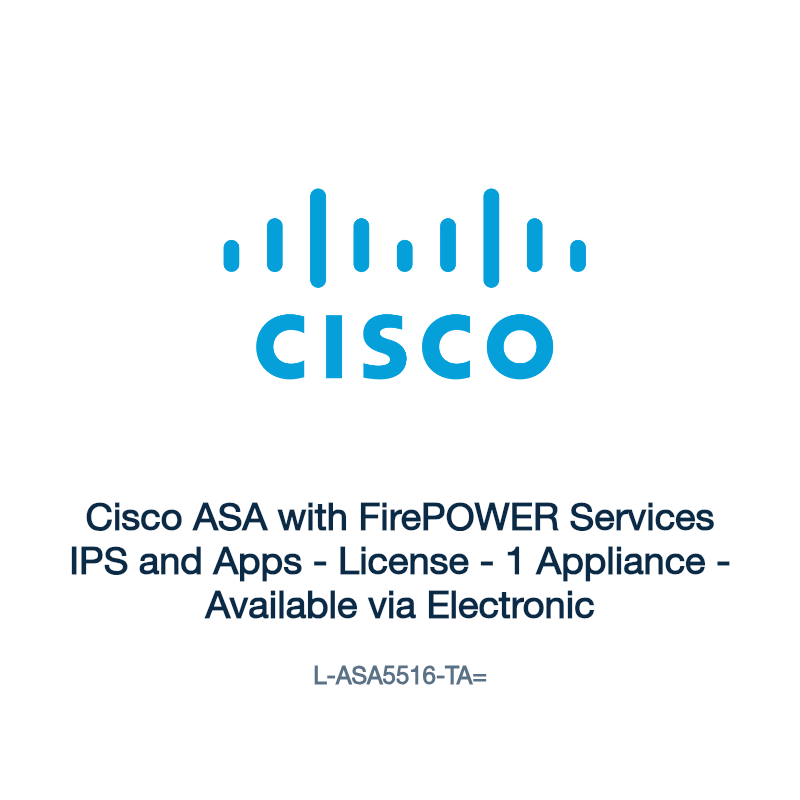L-ASA5516-TA=: Cisco ASA with FirePOWER Services IPS and Apps