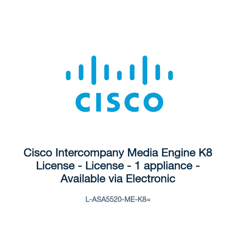 L-ASA5520-ME-K8=: Cisco Intercompany Media Engine K8 License