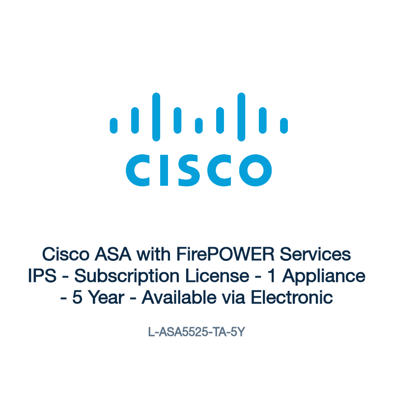 L-ASA5525-TA-5Y: Cisco ASA with FirePOWER Services IPS