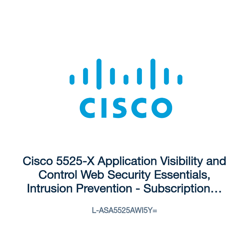 L-ASA5525AWI5Y=: Cisco 5525-X Application Visibility and Control Web Security