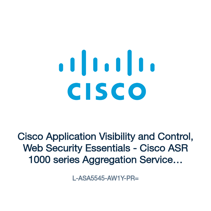 L-ASA5545-AW1Y-PR=: Cisco Application Visibility and Control, Web Security Essentials