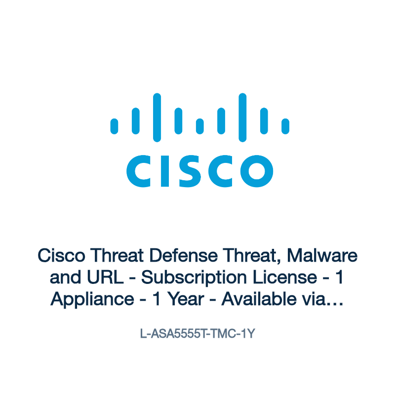 L-ASA5555T-TMC-1Y: Cisco Threat Defense Threat, Malware and URL