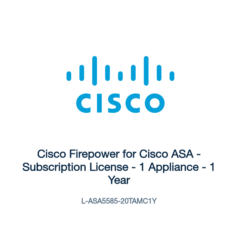 L-ASA5585-20TAMC1Y: Cisco Firepower for Cisco ASA