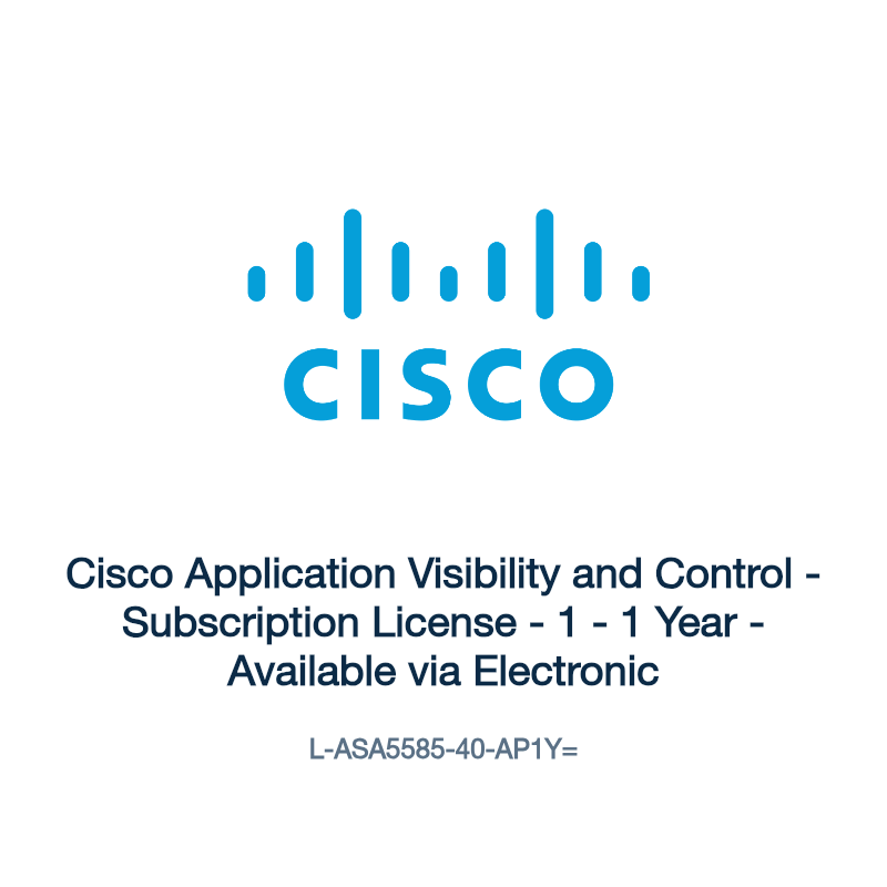 L-ASA5585-40-AP1Y=: Cisco Application Visibility and Control