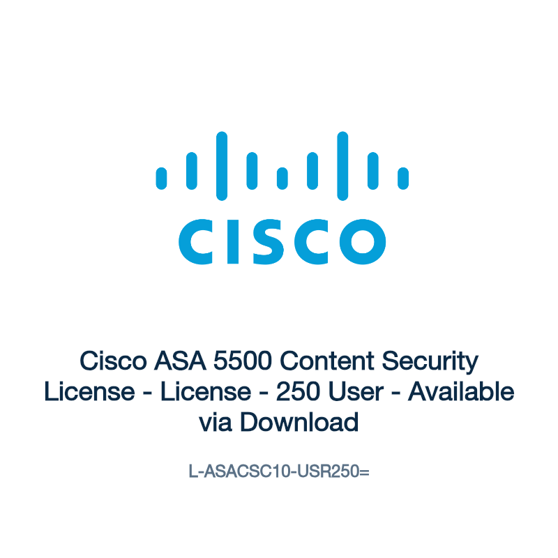 L-ASACSC10-USR250=: Cisco ASA 5500 Content Security License